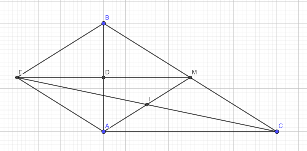 Hướng dẫn vẽ cho tam giác ABC vuông tại A trung tuyến AM bằng phương pháp đơn giản
