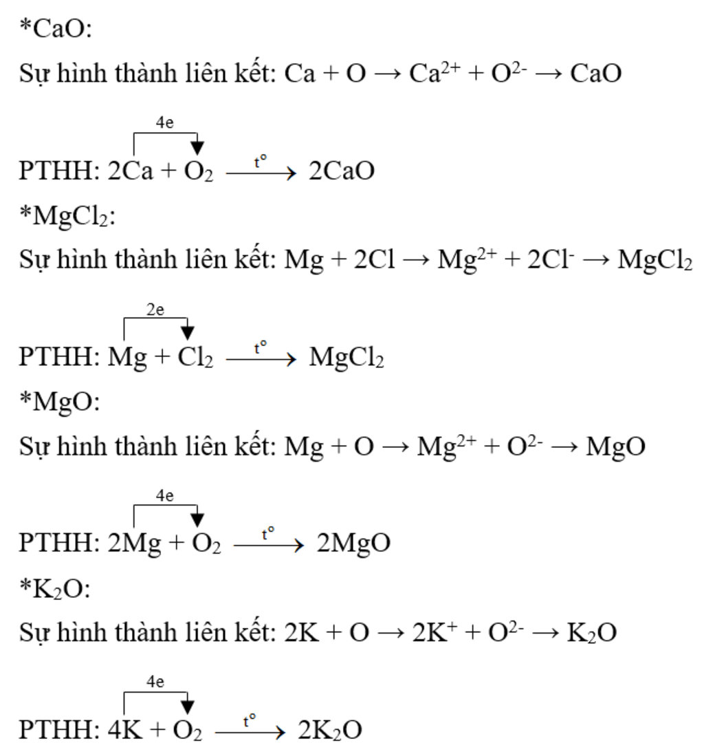 Viết sơ đồ hình thành liên kết sau:K20,CaCl câu hỏi 181308 ...