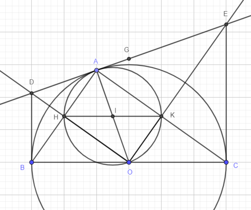 Cho tam giác ABC nội tiếp đường tròn (O;R) đường kính BC với AB< ...