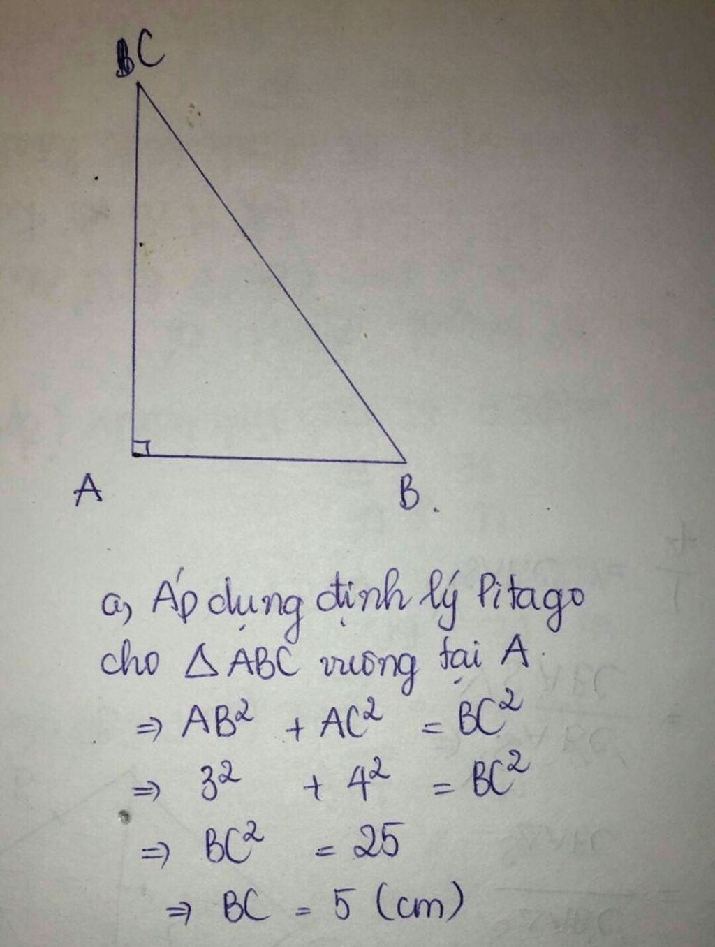 Hướng dẫn vẽ tam giác ABC vuông bên trên A?