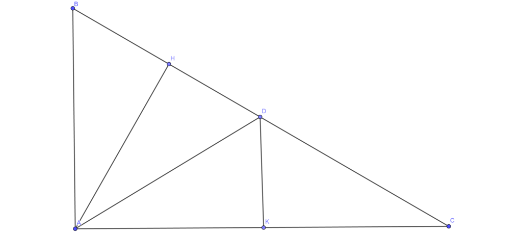 Hình học cho tam giác abc vuông tại a có ab ac và các công thức được sử dụng