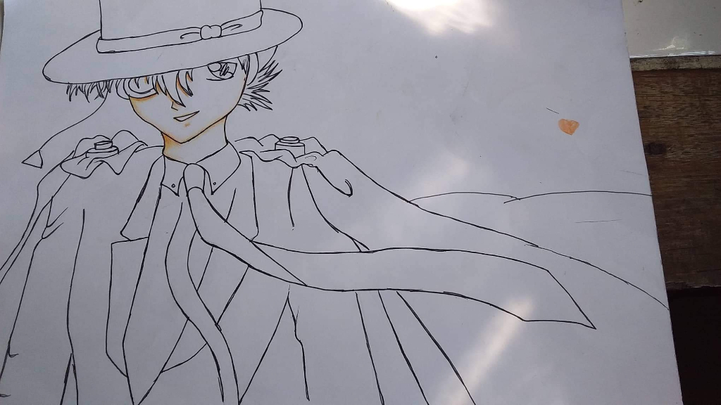 Ballpoint pen drawing Kaito Kid  Vẽ bút bi Kaito Kid tranh chép  YouTube