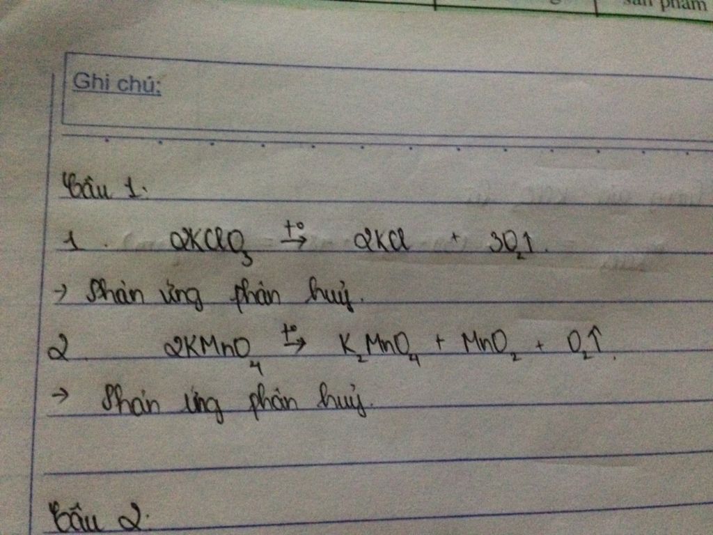 Khi đun nóng KClO3, sản phẩm thu được là gì?
