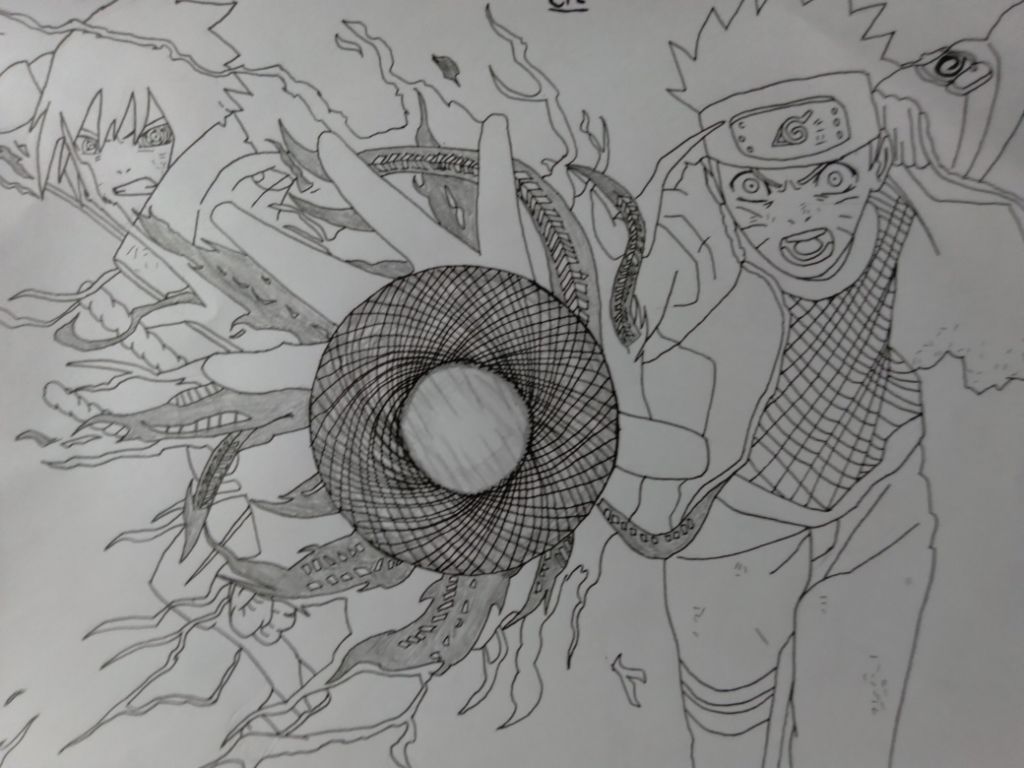 Sasuke và Naruto Pixel Art - Mẫu đơn giản để vẽ
