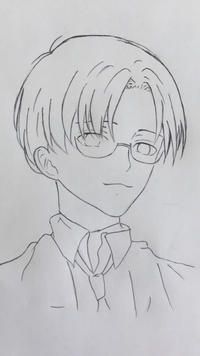vẽ cho mik một anime nam ngầu đeo kính tròn đẹp zoai và là một học ...