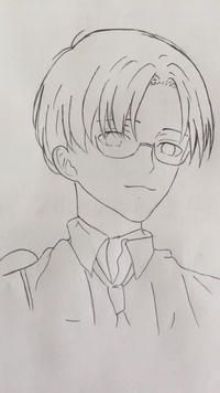 vẽ anime nam chẻ tóc hai mái có đeo kính + mặc đồ đi học + mang ba ...