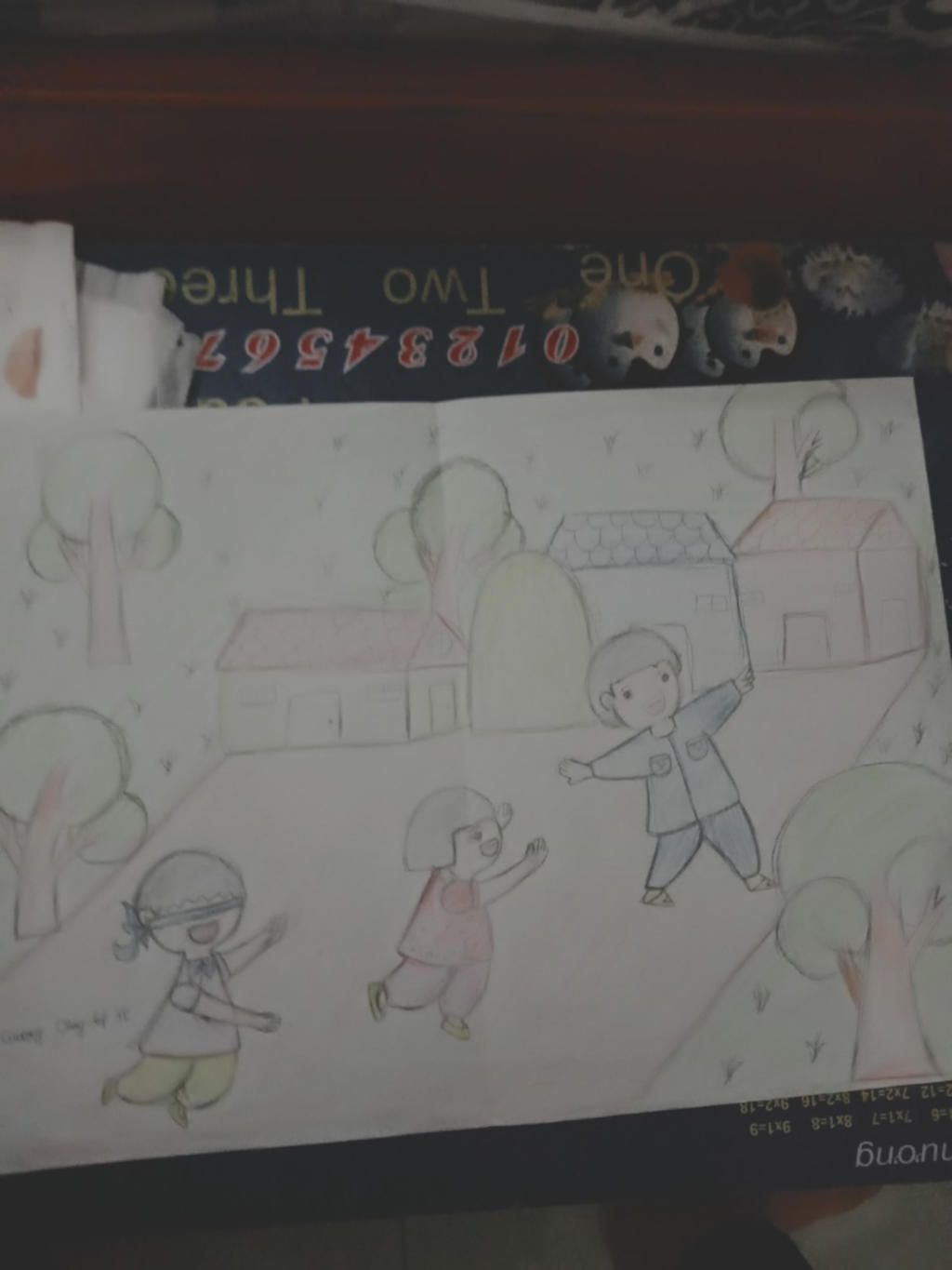 Tranh vẽ của học sinh về đề tài Trò chơi dân gian Lớp 7  Website cua  Truong THCS Gio An  Huyen Gio Linh  Tinh Quang tri