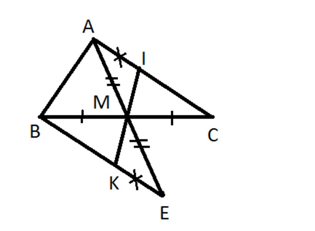 Định nghĩa tam giác ABC và điểm M là trung điểm của cạnh BC là gì?
