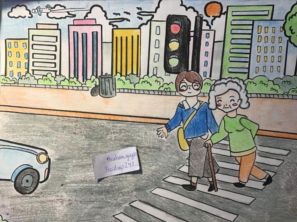 Hội thi vẽ tranh thiếu nhi lào cai với an toàn giao thông vẽ tranh đề  tài  an toàn giao thông