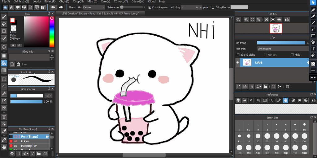 vẽ 1bé mèo uống trà sữa cute nha câu hỏi 1004431 - hoidap247.com