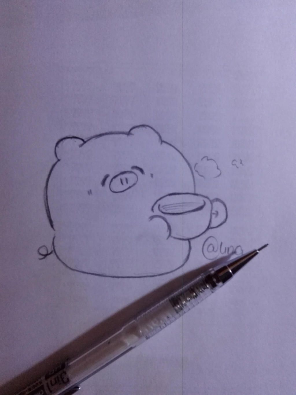 Cách vẽ tô màu ảnh hoạt hình con heo lợn mập chibi cute dễ thương 