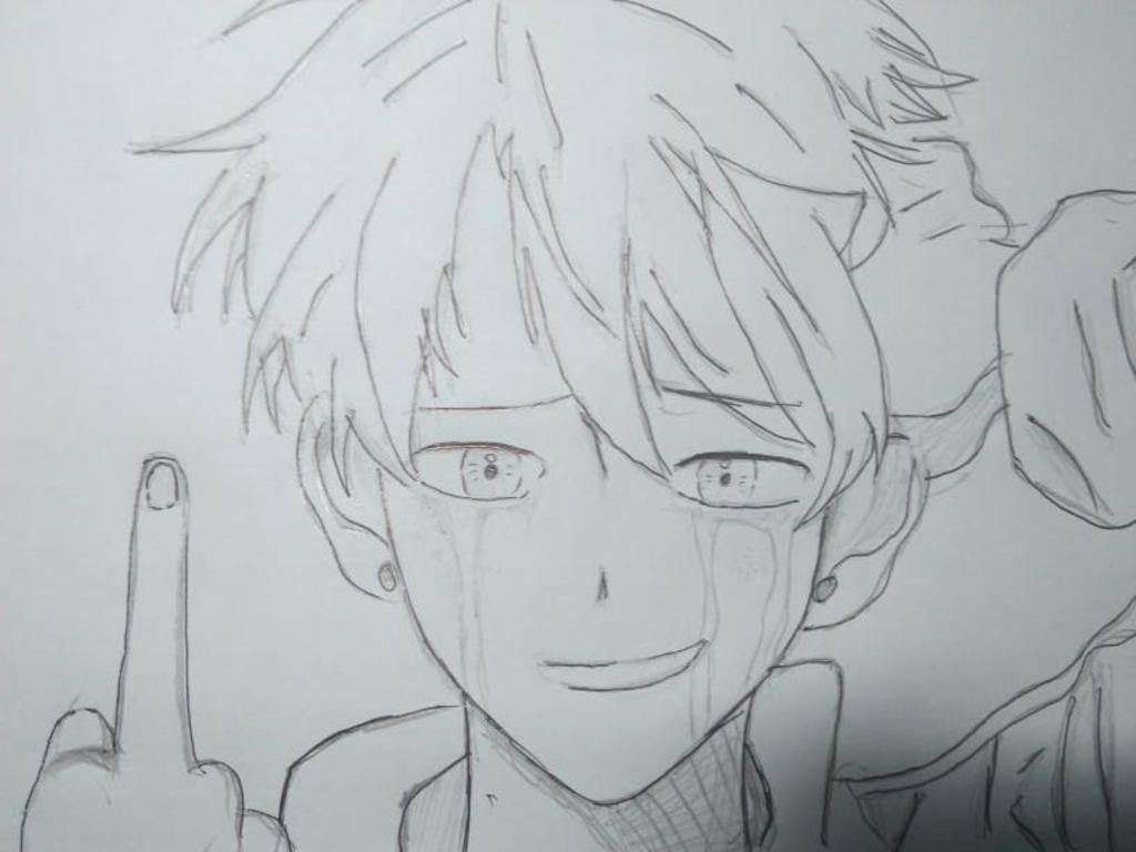 Vẽ mik 1 người con trai ( vẽ ngang nhé ), đang khóc. K tô màu vẽ nguyên  bằng bút chì. Ký Cường gần gần tranh nhé. câu hỏi 1086763 