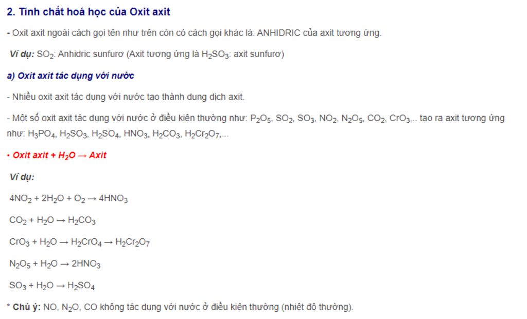 tính chất hóa học của oxit axit là gì tính chất hóa học của oxit bazơ là gì  ai giúp mình dc ko ạ em cảm ơn câu hỏi 1149858 - hoidap247.com