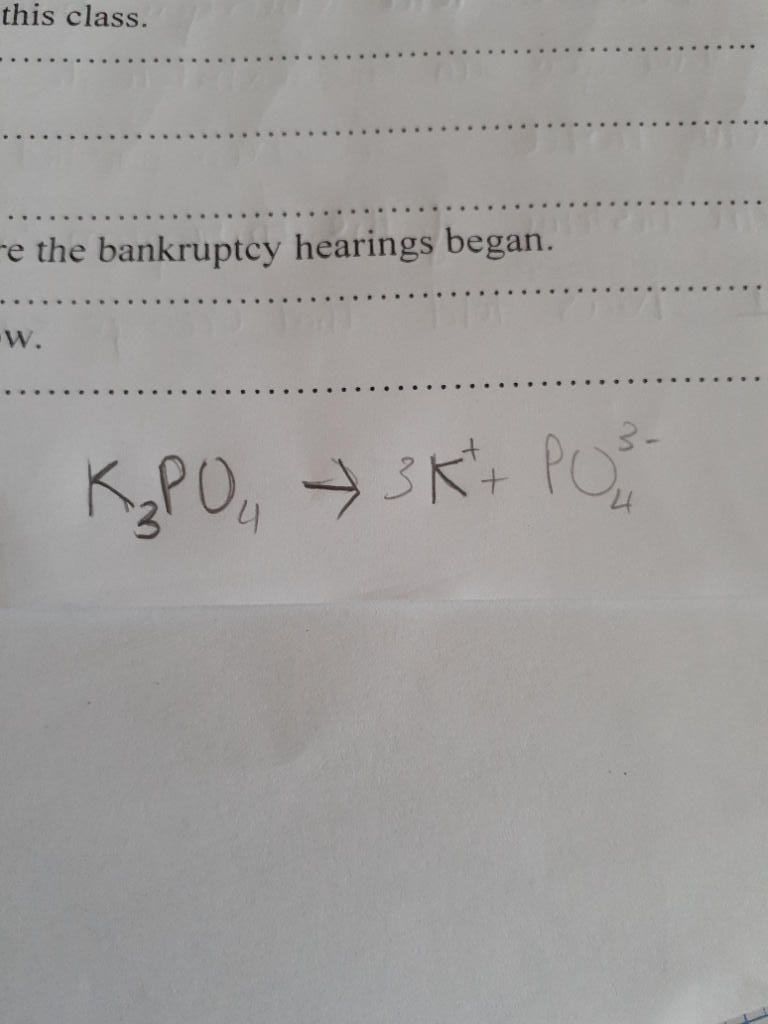 Viết phương trình điện li của K3PO4 như thế nào?