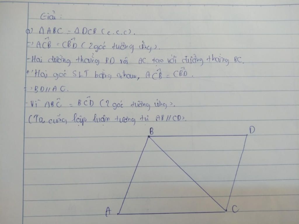 Cho Tam Giác Abc. Vẽ Cung Tròn Tâm C Bán Kính Ab, Cung Tròn Tâm B Bán Kính  Ac, Hai Cung Tròn Này Cắt Nhau Tại D (A Và D Thuộc Hai