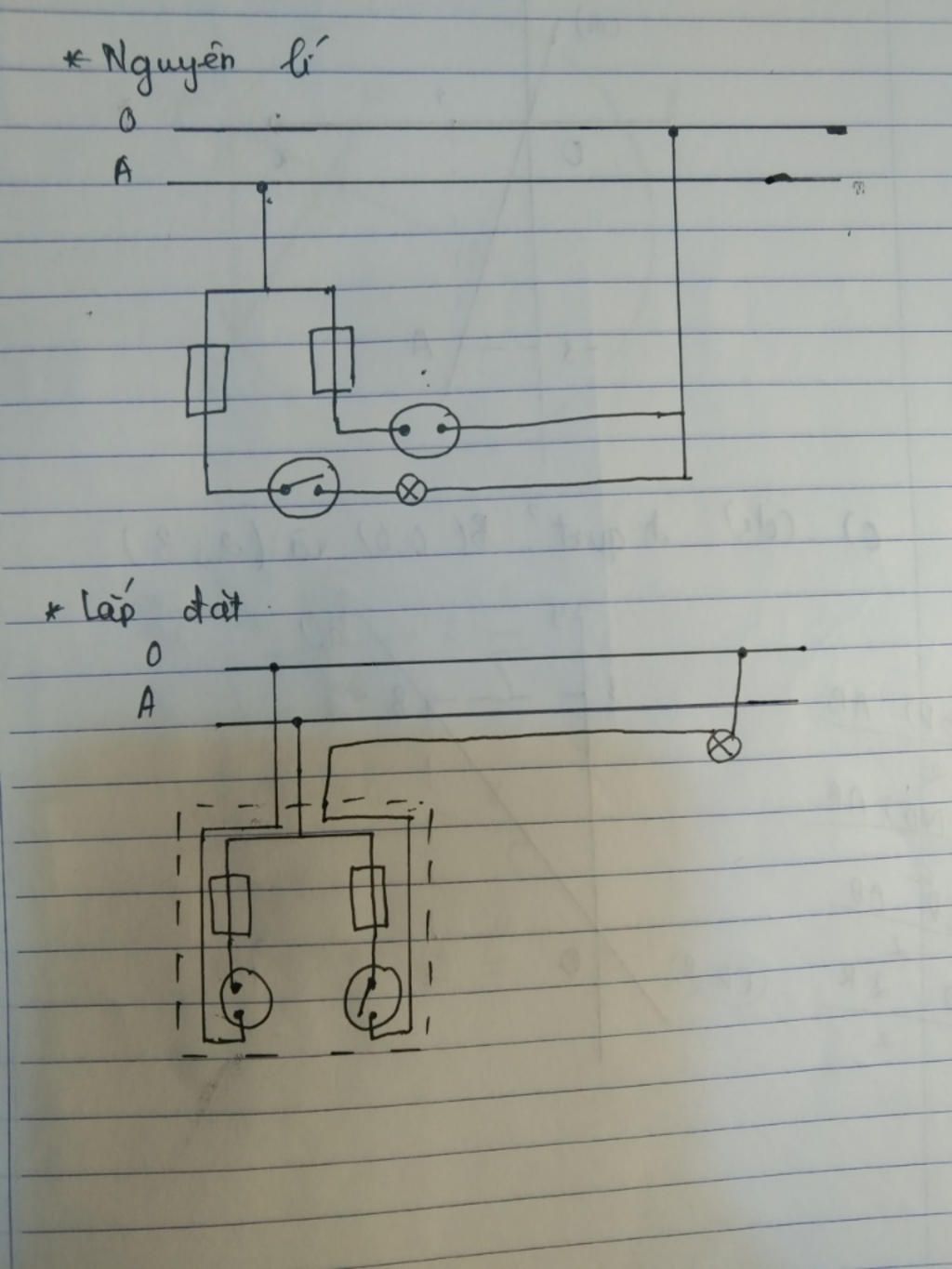 Cách Vẽ Sơ đồ Mạch điện 2 ổ Cắm 1 Công Tắc đầy đủ Và Chi Tiết