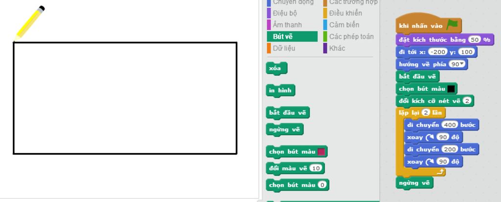 Scratch Bài tập phần vẽ hình  V1Study