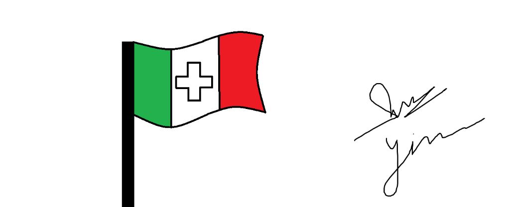 Vẽ lá cờ phát xít Ý không hề liên quan tới sự đảo lộn hay phản đối đối với cả nước. Thay vào đó, hình ảnh này có thể liên quan đến kiến trúc và nghệ thuật của các quốc gia khác nhau, đặc biệt là Italia.