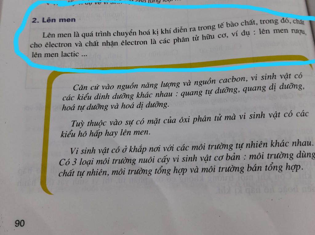 Cau 10 Qua Trinh Phan Giải Chất Hữu Cơ Ma Chinh Những Phan Tử Hữu Cơ đo Vừa La Chất Cho Vừa La Chất Nhận điện Tử Khong Co Sự Tham Gia