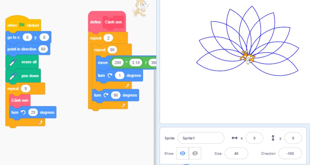 Với công cụ vẽ dễ dàng của Scratch, bạn có thể vẽ nên những hình ảnh tuyệt đẹp về hoa sen. Từng nét vẽ tỉ mỉ và sinh động, bạn sẽ cảm nhận được tinh túy của nghệ thuật vẽ tranh. Hãy để tài năng của bạn được thể hiện và biến những hình ảnh đơn giản trở nên trọn vẹn hơn!