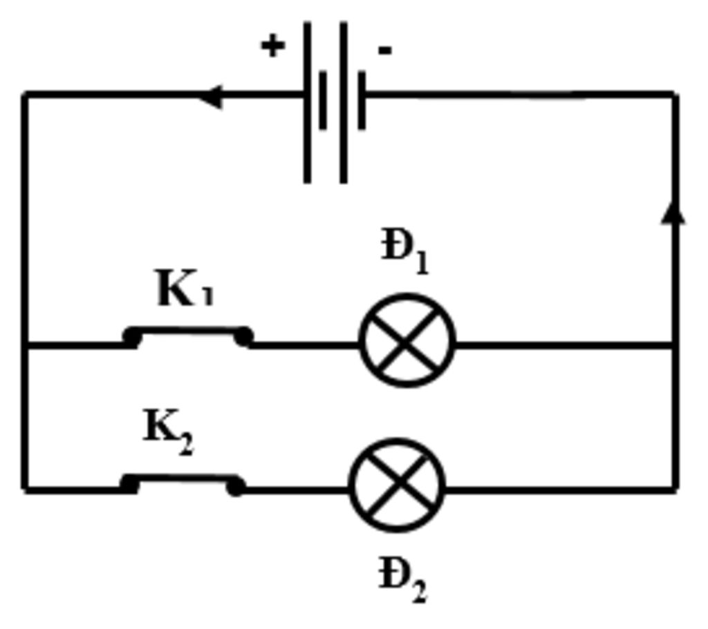 vẽ sơ đồ mạch điện gồm 2 bóng đèn mắc song song,1 công tắc,1 nguồn ...