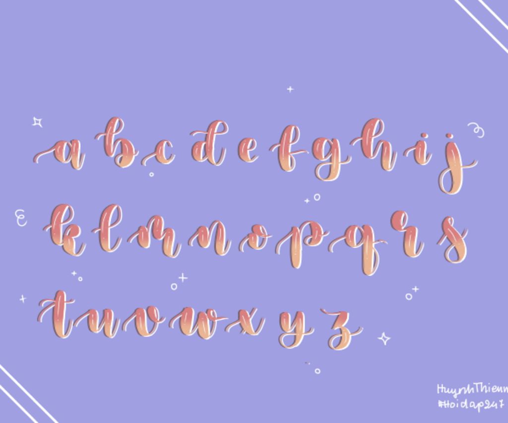 Cho mình xin cách viết calligraphy đẹp + cách đổ bóng đẹp nữa ạ ! câu ...