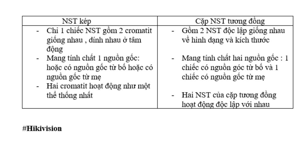Thế nào là nhiễm sắc thể không tương đồng