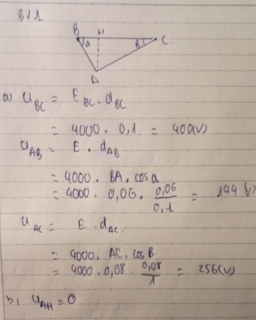 Một Điện Trường Đều Cường Độ 4000V/m