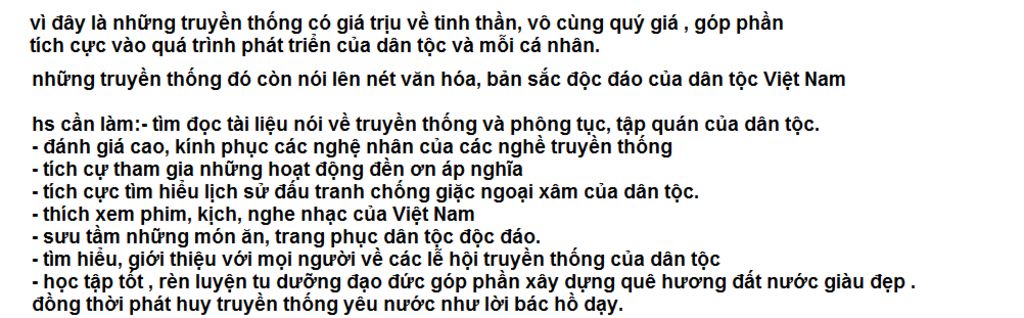 Dân tộc Việt Nam có những truyền thống tốt đẹp nào cần được kế ...
