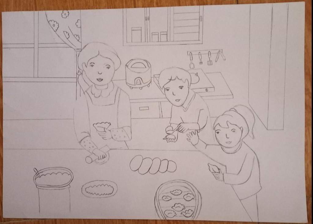 Vẽ tranh đề tài cuộc sống quanh em lớp 7 đơn giản nhất