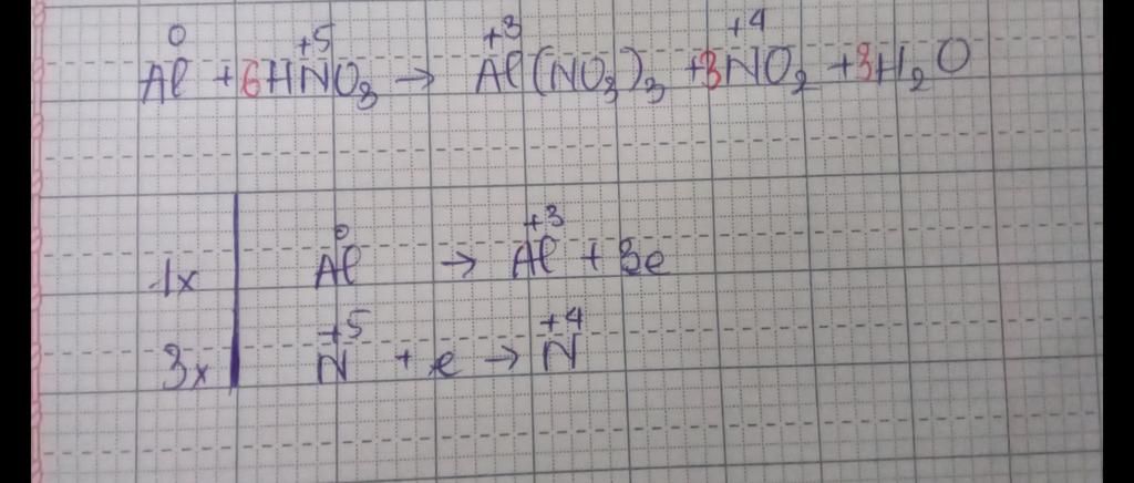 Phương trình hóa học của al hno3 alno33 no2 h2o được cân bằng chính xác nhất
