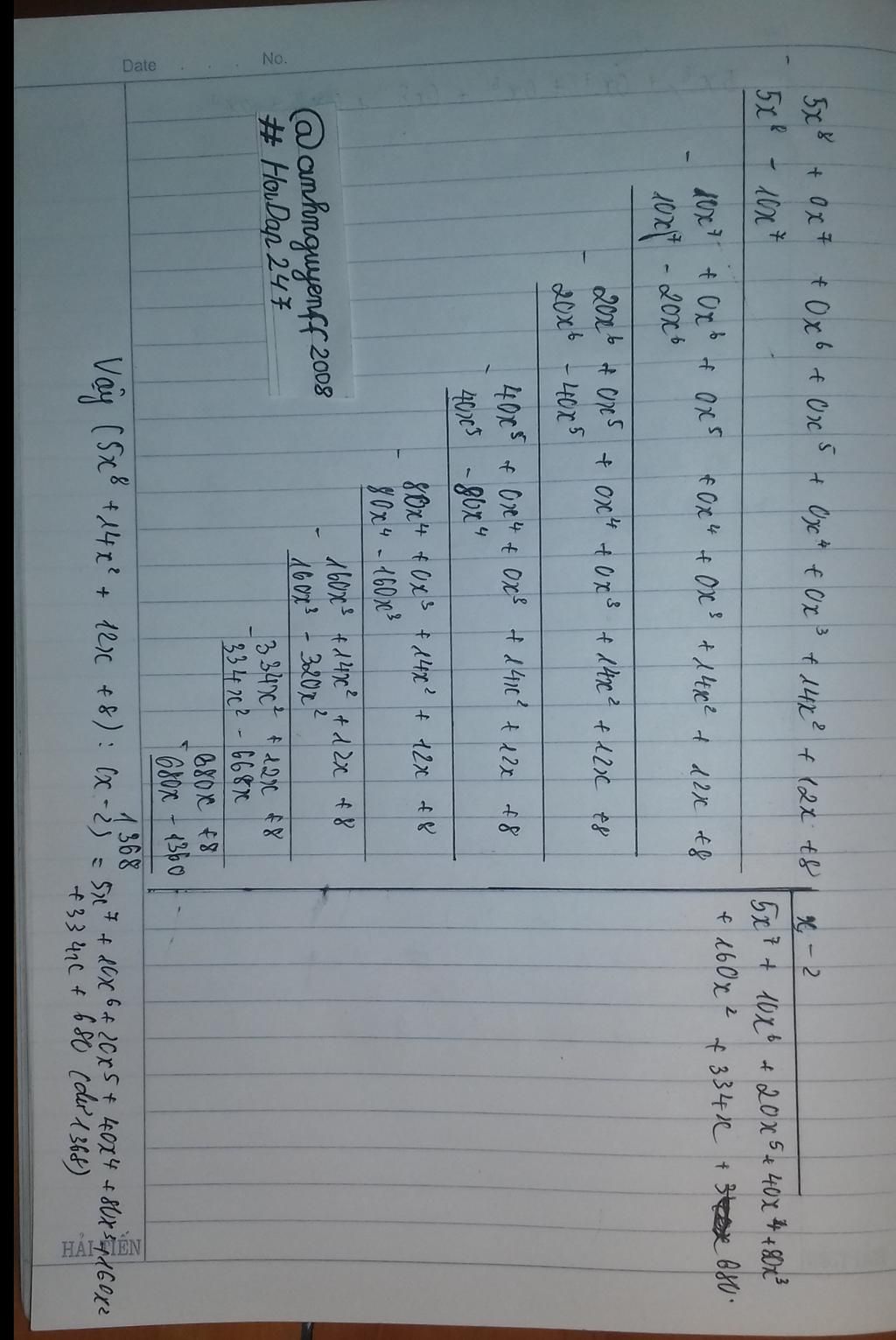 5x 3 14x 2 12x 8 x 2