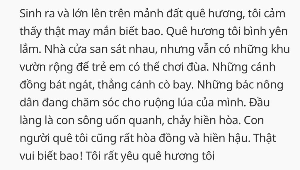 Viết Một Đoạn Văn Ngắn Khoảng 5-7 Câu Tả Cảnh Quê Hương Em, Trong Đó Có Một  Vài Câu Đặc Biệt (Ở Thành Phố Vinh) Please Help Me - Câu Hỏi 3829834