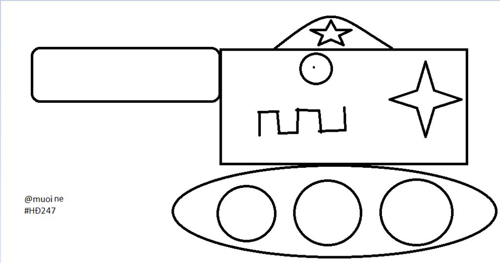 Cách vẽ hình xe tăng  Mầm non Thủy Tiên