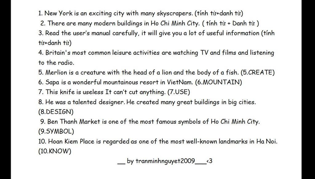 e2-give-the-correct-form-of-the-word-given-to-complete-the-sentences-1-new-york-is-an-city-with