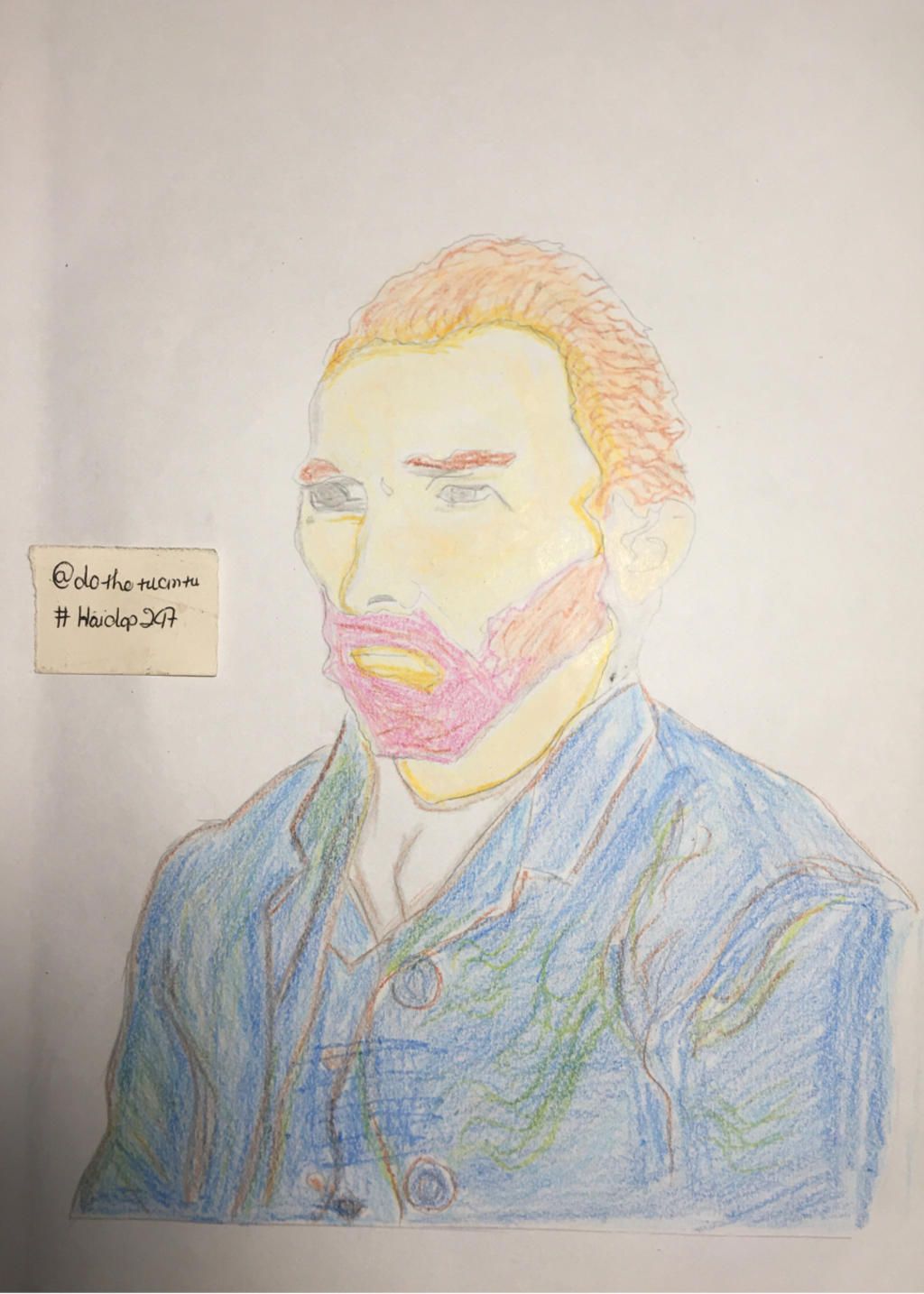 Bài vẽ tranh mô phỏng của hoạ sĩ Van Gogh . Các bạn ơi, giúp mình ...