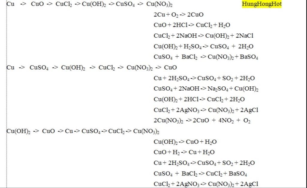 Превращения cuso4 cu oh 2