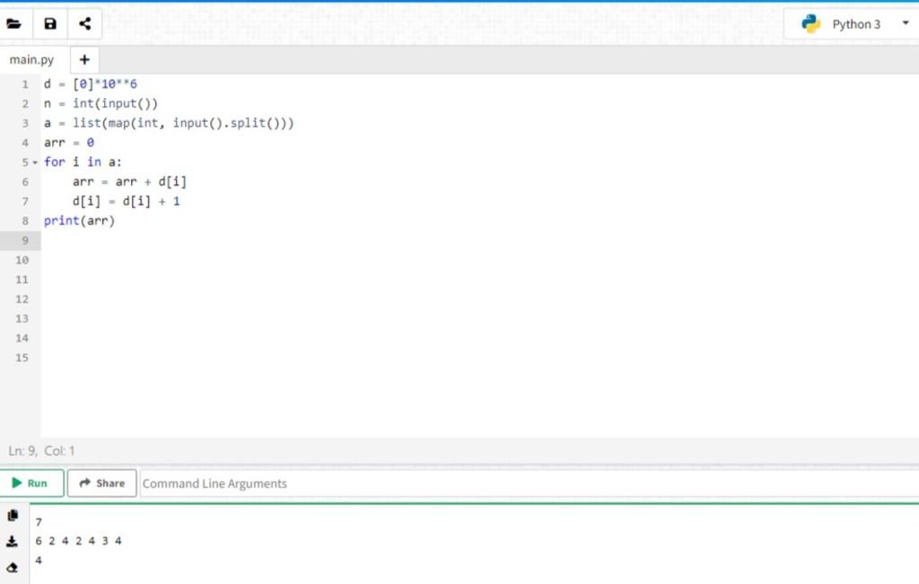 Cho một mảng gồm n số nguyên dương a1,a2,a3,...an. Yêu cầu: Hỏi có bao ...