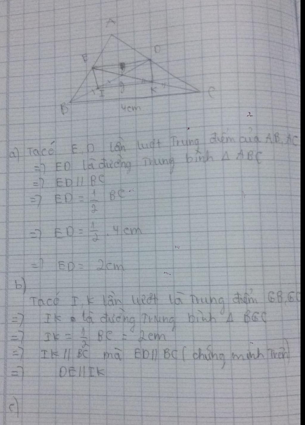 cho-tam-giac-abc-co-bc-4cm-cac-duong-trung-tuyen-bd-va-ce-cat-nhau-tai-g-goi-i-k-theo-thu-tu-la