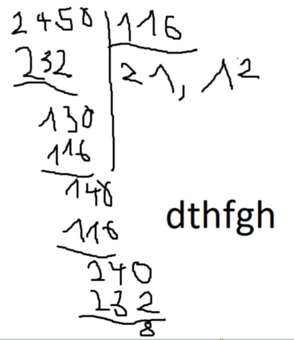 phép chia 245:11,6. Nếu chỉ lấy 2 chữ số ở phần thập phân thì số dư là ...