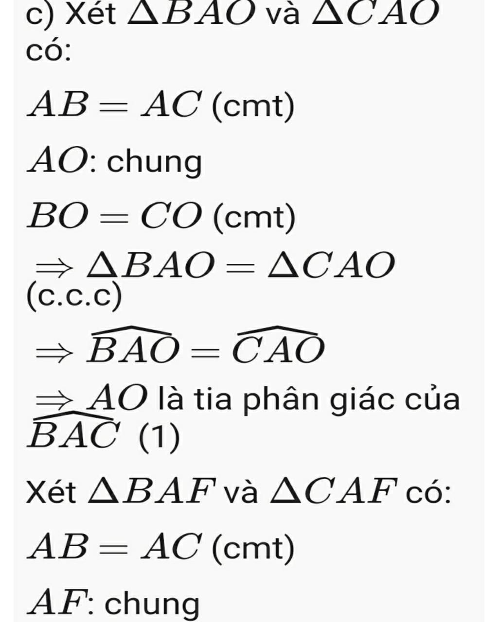 2) Cho Tam Giác ABC Có AB = AC. Trên Các Cạnh AB Và AC Lần Lượt Lấy Các ...