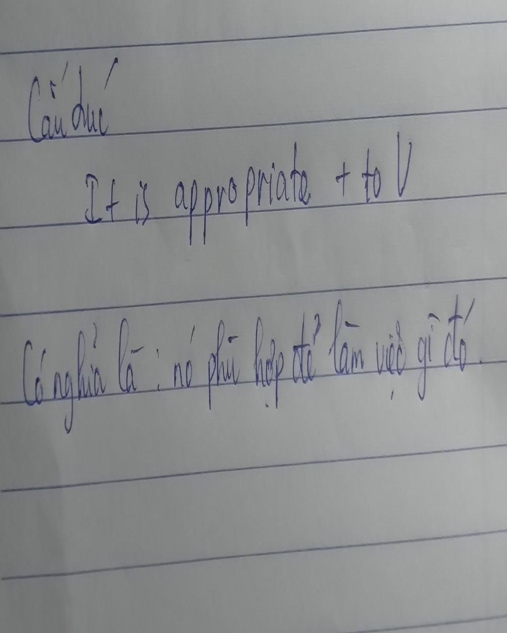 It is appropriate cõ nghĩa là gì là sử dụng cấu trúc này như thế nào TBDN