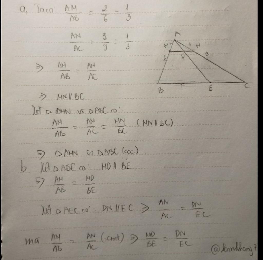 cho-tam-giac-abc-co-ab-6cm-ac-9cm-lay-cac-diem-m-n-lam-luot-tren-cac-canh-ab-ac-sao-cho-am-2cm-a