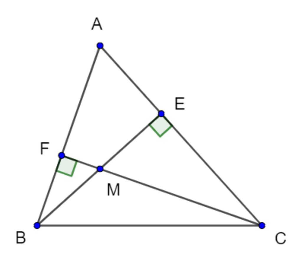 cho-tam-giac-abc-la-tam-giac-nhon-hai-duong-cao-be-va-cf-cat-nhau-tai-m-hay-chung-minh-a-tu-giac