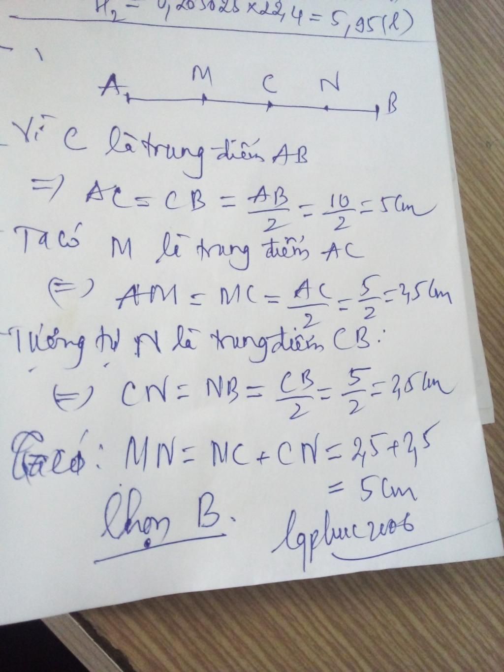 cho-doan-thang-ab-10cm-diem-c-nam-giua-a-va-b-goi-m-la-trung-diem-cua-ac-va-n-la-trung-diem-cua