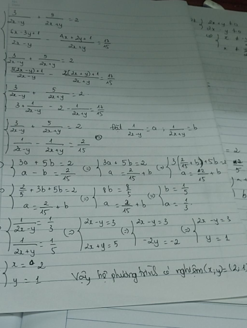 Giair H Ph ng Tr nh left frac 3 2x y frac 5 2x y 2 Giair h ph ng tr nh left frac 3 2x y frac 5 2x y 2