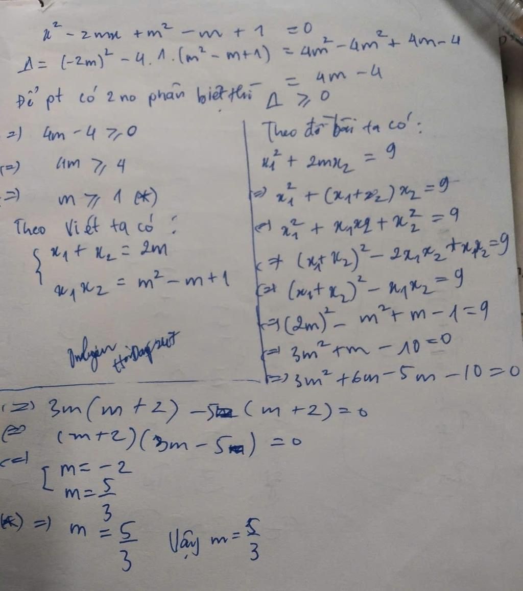 Cho Ph ng Tr nh X2 2mx M2 M 1 0 T m M Ph ng Tr nh C 2 cho-ph-ng-tr-nh-x2-2mx-m2-m-1-0-t-m-m-ph-ng-tr-nh-c-2
