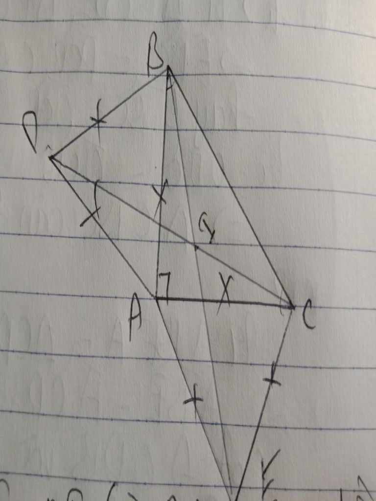 Giúp mình với ạ : Tam giác ABC vuông cân tại A. Vẽ ra phía ngoài ...
