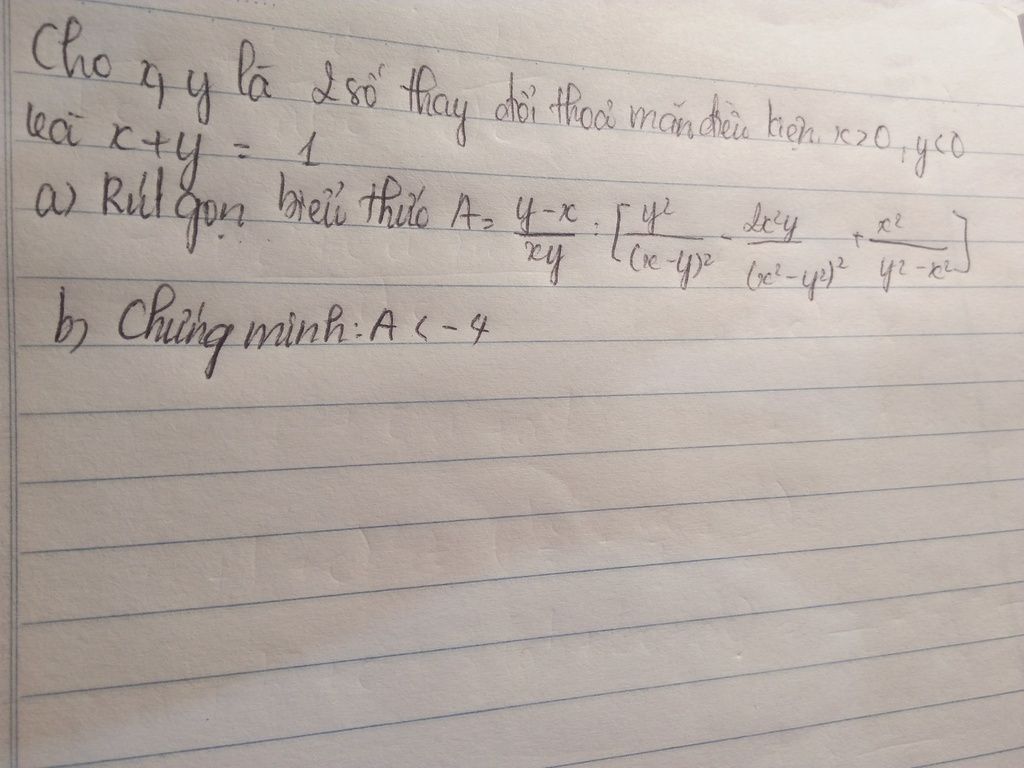 Cho X Y La 2 Số Dương Thay đổi Thỏa Man điều Kiện X 0 Y 0 Va X Y 1 A Rut Gọn Biểu Thức A Y X Xy Y 2 X Y 2 2x 2y X 2 Y 2 2 X 2 Y 2 X 2 B Chứng Minh