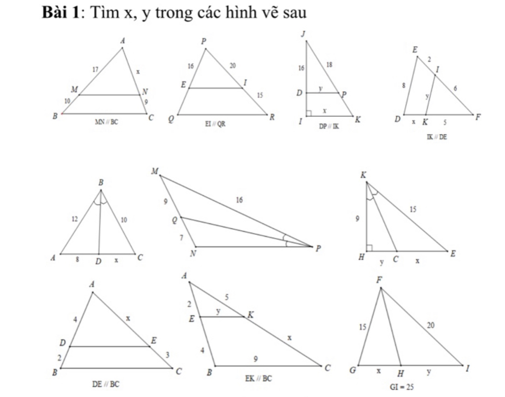 Giải bài tập tìm x trong hình vẽ sau lớp 8 bài tập toán hình